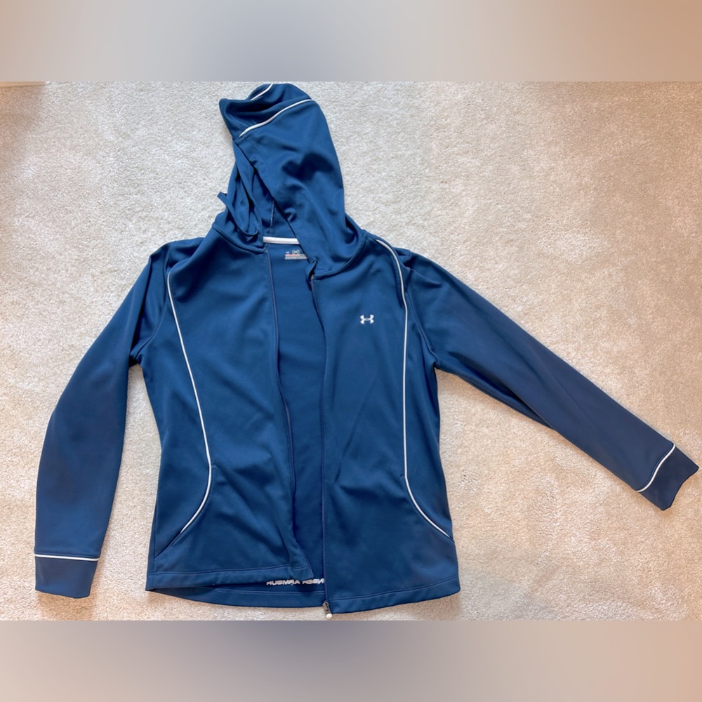 Under Armour blue zip up jacket. Size L